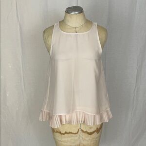 Abercrombie & Fitch Elegant Pink Sleeveless Pleated Top Size Small NWT